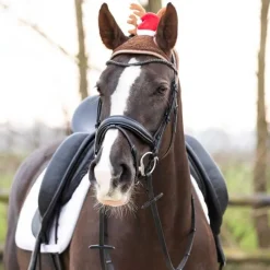 QHP Bonnet de Noël avec bois pour chevaux> Bonnet