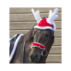 QHP Bonnet de Renne Noël pour chevaux> Bonnet|Jouet Et Peluche