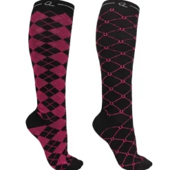 QHP Chaussettes d'équitation Classic Lot de 2 paires> Chaussettes D'Équitation