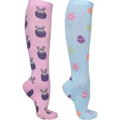 QHP Chaussettes d'équitation Pâques Lot de 2 paires> Chaussettes D'Équitation