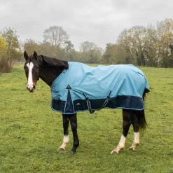 HORSE & GO Chemise imperméable doublée Coton Bleu Gris> Chemise Imperméable|Couverture D'Extérieur