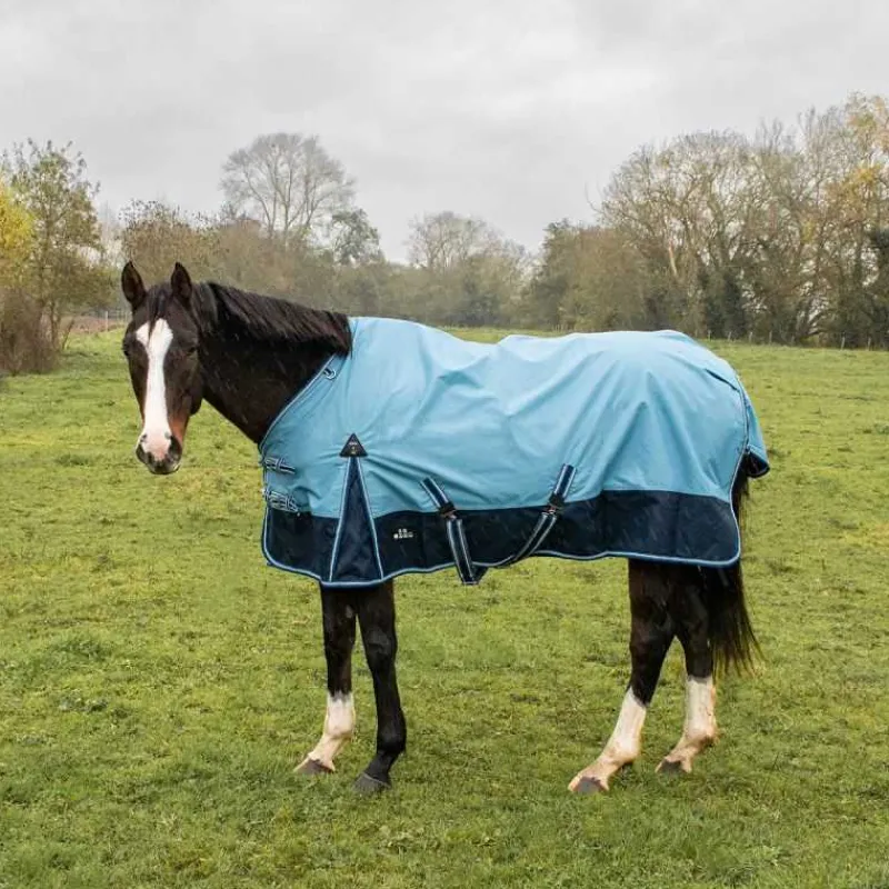 HORSE & GO Chemise imperméable doublée Coton Bleu Gris> Chemise Imperméable|Couverture D'Extérieur