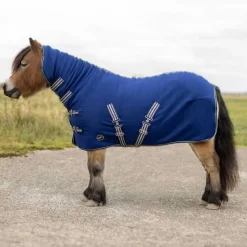 QHP Couverture polaire Shetland avec cou> Chemise Polaire Et Séchante|Couverture Poney Et Poulain