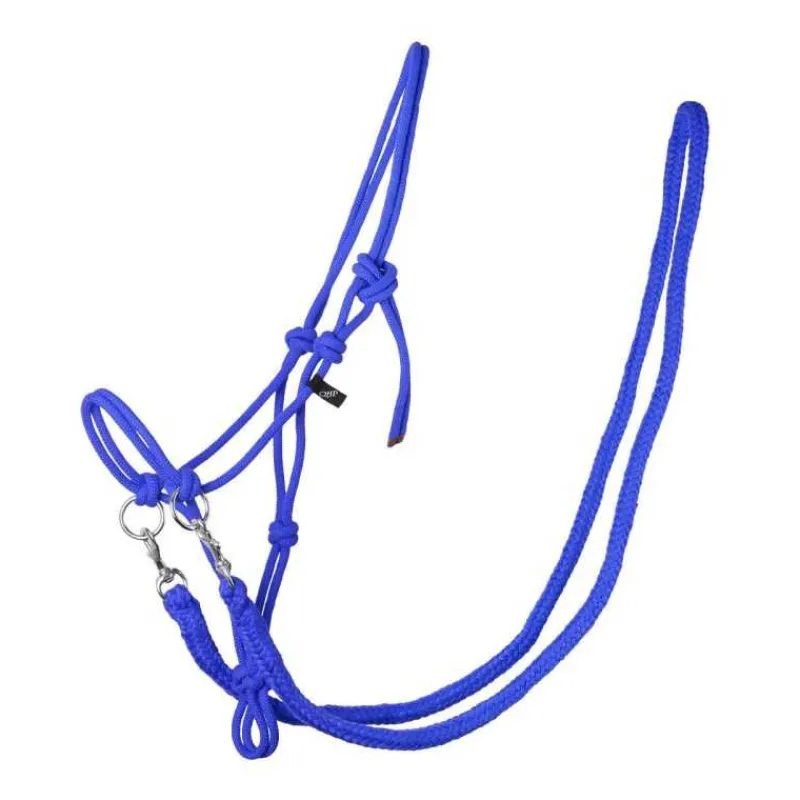 QHP Licol corde avec rênes> Licol Nylon|Licol + Longe