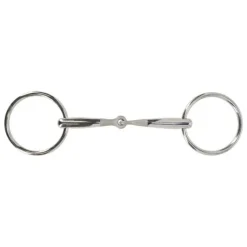 QHP Mors 2 anneaux anatomique Acier sablé> Mors Simple