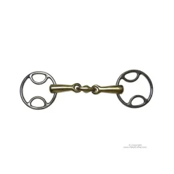 STATIONATA Mors 2 anneaux double brisure laiton à passants> Mors Double Brisure|Mors Spéciaux