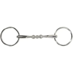 QHP Mors 2 anneaux double brisure anatomique Acier sablé > Mors Simple|Mors Double Brisure
