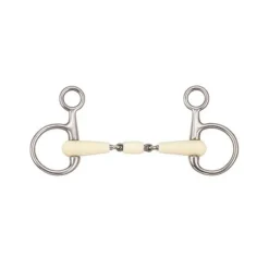 Mors baucher en résine double brisure avec rouleau Happy Mouth> Mors En Résine|Mors Baucher