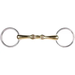 Q-ESSENTIALS Mors double brisure maillechort Argentan QHP> Mors Simple|Mors Double Brisure