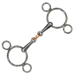 PRIVILEGE EQUITATION Mors pessoa 3 anneaux double brisure cuivre Privilège Equitation> Mors Type Pessoa|Mors Double Brisure