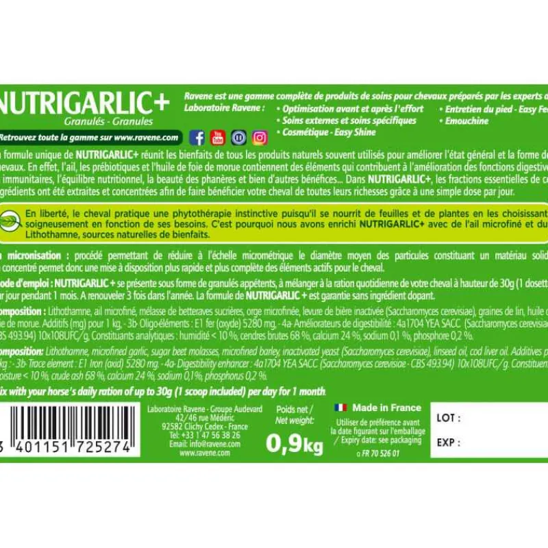 RAVENE Nutrigarlic+> Performance