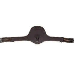 QHP Sangle bavette avec fourrure détachable> Sangle En Cuir|Sangle Bavette