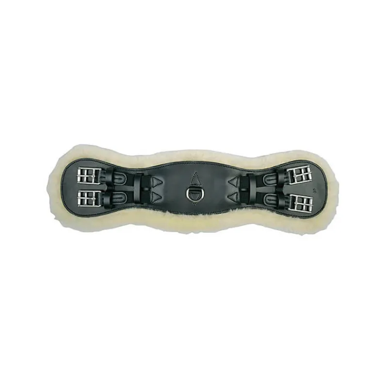HKM Sangle courte cuir doublée mouton> Sangle En Cuir|Sangle Courte