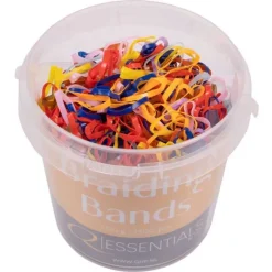 Q-ESSENTIALS Seau d'élastiques plats à natter> Nattage