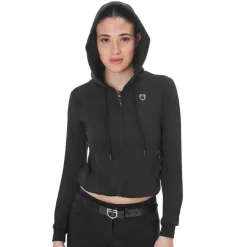 EQUESTRO Sweat court zippé pour femme><noscript><img data-lazyloaded=