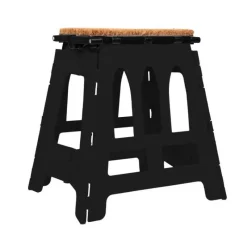 QHP Tabouret pliant avec paillasson> Tabouret