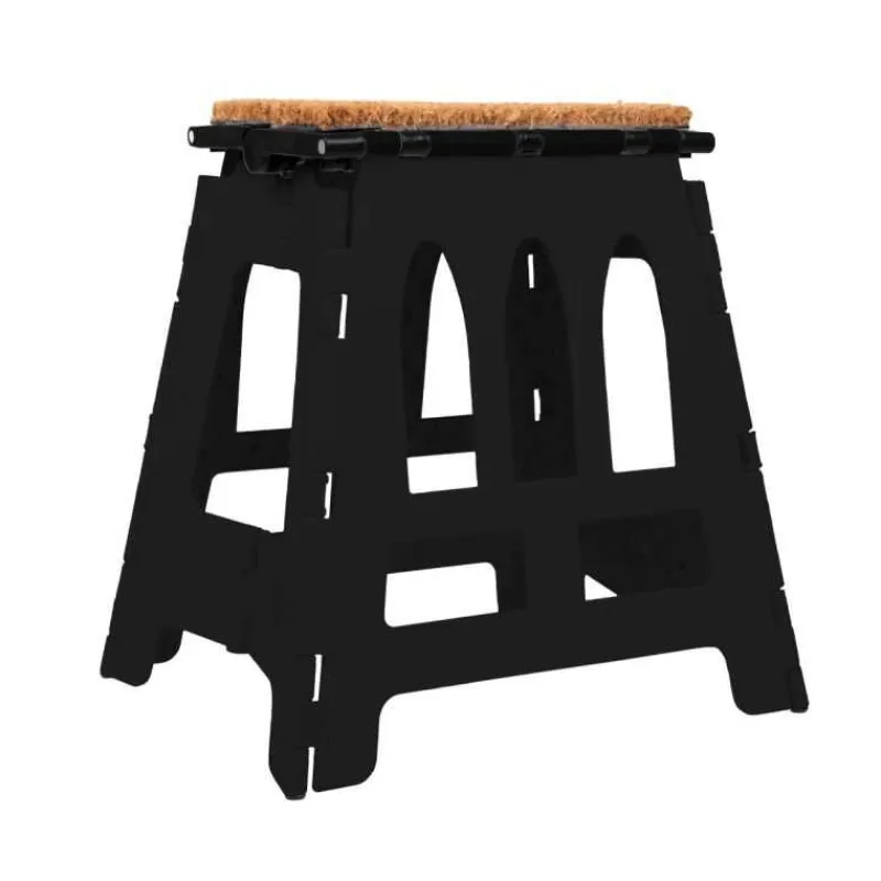 QHP Tabouret pliant avec paillasson> Tabouret