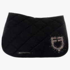 EQUESTRO Tapis de selle mixte avec logo Strass><noscript><img data-lazyloaded=