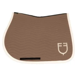 EQUESTRO Tapis de selle mixte Wave Noix antique White><noscript><img data-lazyloaded=