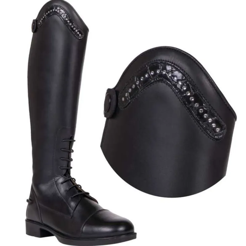 QHP Top de personnalisation bottes Jaimy Croco Shine>Enfant Bottes D'Équitation|Chaussant Junior