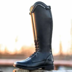 QHP Top de personnalisation bottes Jaimy Croco Shine>Enfant Bottes D'Équitation|Chaussant Junior